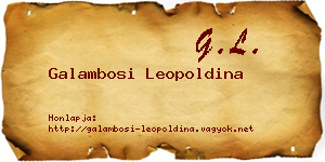 Galambosi Leopoldina névjegykártya